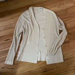 Cream Vintage Silk Cardigan